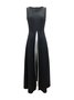 Damen Ärmellos Rundhals Regelmäßige Passform Knöchelhose Täglich Lässig Geometrisch Mittlere Taille Tanktop Jumpsuit