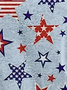 Lässig Amerika-Flagge V-Ausschnitt Kurzarm T-Shirt