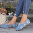 Lässig Unifarben Slip On Flach Flache Schuhe