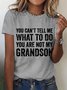Lässig Textbriefe Rundhals Kurzarm T-Shirt