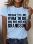 Lässig Textbriefe Rundhals Kurzarm T-Shirt