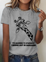Lässig Tier Rundhals Kurzarm T-Shirt