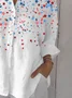 Hemdkragen Langarm Stern Regelmäßig Mikroelastizität Regelmäßige Passform Bluse für Damen