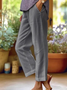 Lässig Unifarben Lang Hose