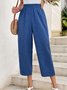 Damen Unifarben Knöchelhose Hose Lässig Frühling/Herbst Hose