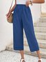 Damen Unifarben Knöchelhose Hose Lässig Frühling/Herbst Hose