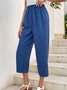 Damen Unifarben Knöchelhose Hose Lässig Frühling/Herbst Hose