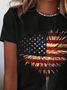 Lässig Tag der Unabhängigkeit (Flagge) Rundhals Kurzarm T-Shirt