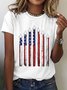 Lässig Tag der Unabhängigkeit (Flagge) Rundhals Kurzarm T-Shirt