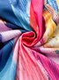 Damen Geometrisch Sommer Kleid U-Ausschnitt Gallus A-Linien-Kleid