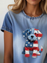 Lässig Hund Rundhals Kurzarm T-Shirt