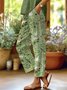 Damen Geblümt Lang Hose Lässig Frühling/Herbst Hose