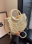 Gewebe Tasche GROSSE KAPAZITÄT Stroh Tasche Neuer Stil Feuer Gewebe Urlaub Stil Strand Vielseitig Schulter Bote Tasche