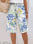 Damen Geblümt Fünfte Hose Hose Lässig Sommer Hose