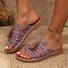 Retro Geometrisch Slip On Flach Rutschfest