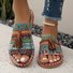 Retro Geometrisch Slip On Flach Rutschfest