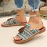 Retro Geometrisch Slip On Flach Rutschfest