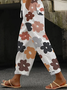 Damen Geblümt Lang Hose Lässig Frühling/Herbst Hose