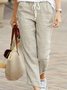 Damen Unifarben Lang Hose Retro Frühling/Herbst Hose