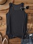Sexy Stehkragen Unifarben Tanktop Oberteile
