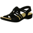Retro Unifarben Haken und Schleife Niedrig Zehentrenner-Sandalen