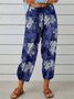 Damen Geometrisch Knöchelhose Elastische Taille Hose Retro Frühling/Herbst Hose