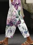 Damen Geblümt Lang Hose Lässig Frühling/Herbst Hose