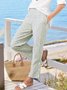 Damen Gestreift Knöchelhose Elastische Taille Hose Lässig Frühling/Herbst Hose