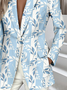 Damen Geometrisch Frühling/Herbst Oberbekleidung Einfach Langarm Reverskragen Regelmäßig Blazer