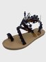Lässig Geblümt Slip On Flach Gladiator