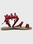 Lässig Geblümt Slip On Flach Gladiator