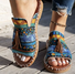 Retro Geometrisch Slip On Flach Rutschfest