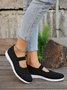 Retro Unifarben Slip On Flach Slip On
