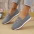 Retro Unifarben Slip On Flach Slip On