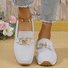 Retro Unifarben Slip On Flach Slip On