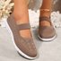 Retro Unifarben Slip On Flach Slip On