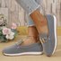 Retro Unifarben Slip On Flach Slip On