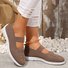 Retro Unifarben Slip On Flach Slip On
