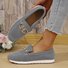 Retro Unifarben Slip On Flach Slip On