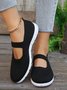 Retro Unifarben Slip On Flach Slip On