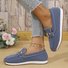 Retro Unifarben Slip On Flach Slip On