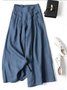 Damen Unifarben Lang Elastische Taille Hose Lässig Frühling/Herbst Hose