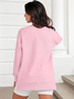 Lässig Rundhals Unifarben Sweatshirt