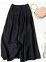 Damen Unifarben Lang Elastische Taille Hose Lässig Frühling/Herbst Hose