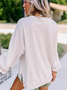 Lässig Rundhals Geometrisch Sweatshirt