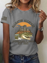 Lässig Tier Rundhals Kurzarm T-Shirt
