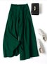 Damen Unifarben Lang Elastische Taille Hose Lässig Frühling/Herbst Hose