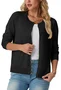 Damen Frühling/Herbst Oberbekleidung Lässig Unifarben Langarm Rundhals Jacke