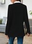Damen Frühling/Herbst Oberbekleidung Lässig Farbblock Langarm Stehkragen Jacke