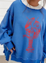 Lässig Rundhals Tier Sweatshirt
